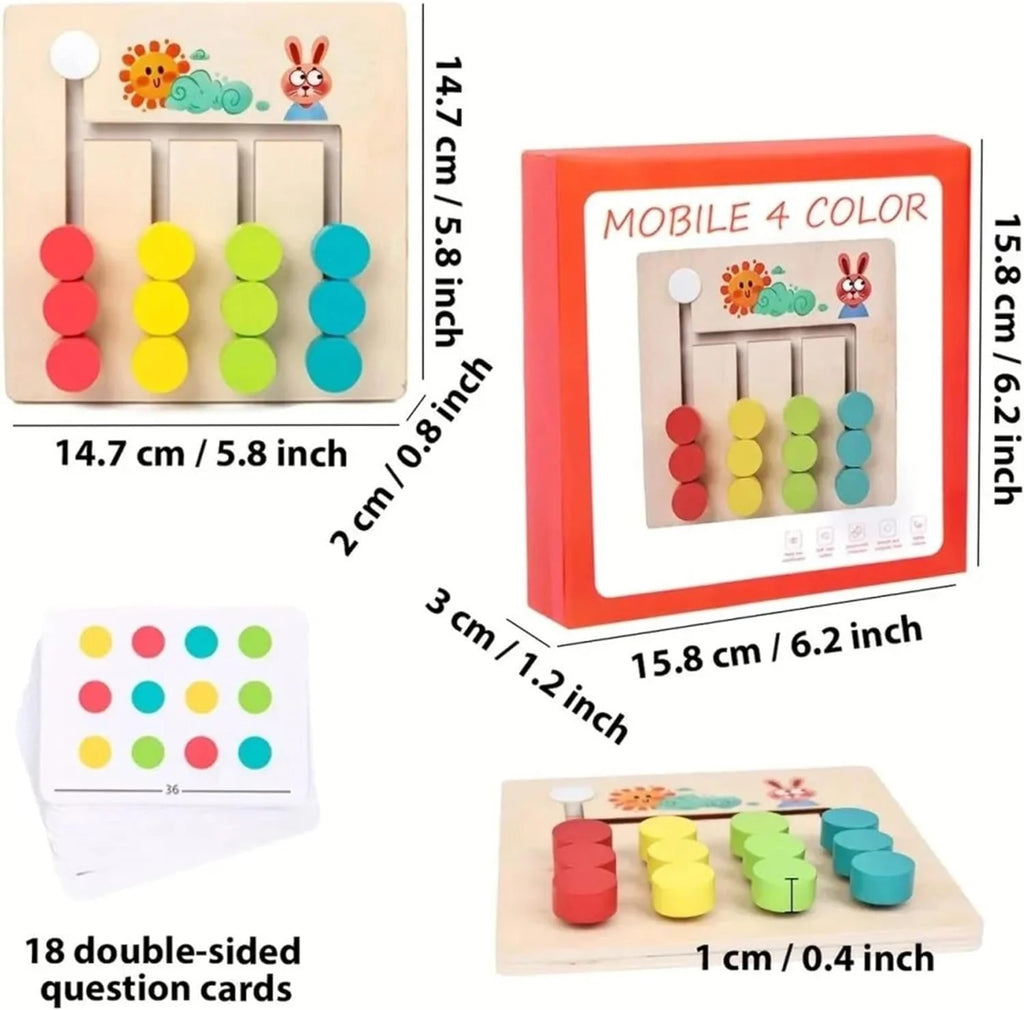 Small Wooden 4 Colour Logic Game