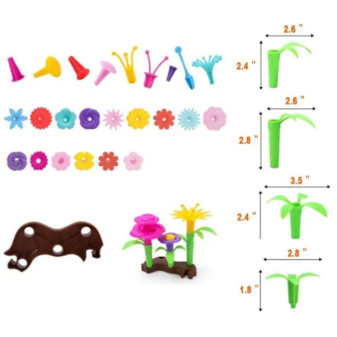 Flower Garden Building Set – 54-Piece