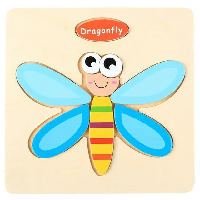 Wooden Montessori Jigsaw Puzzle Board