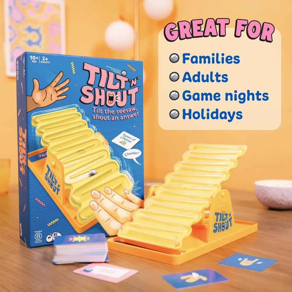 Tilt ’n’ Shout – Speedy Seesaw Family Board Game