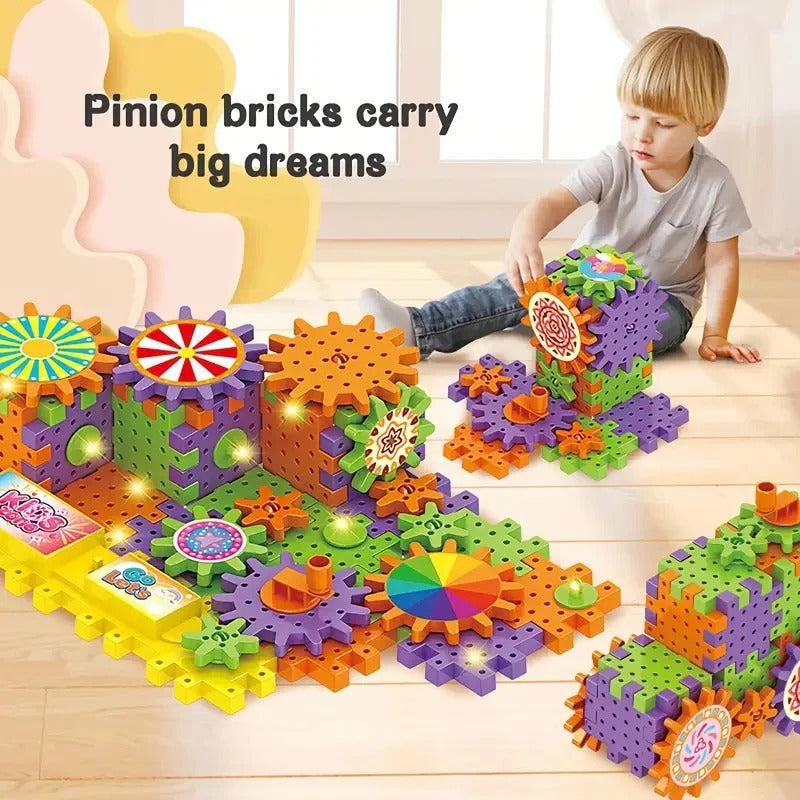 DIY Electric Gear Building Blocks – 80+ Pieces