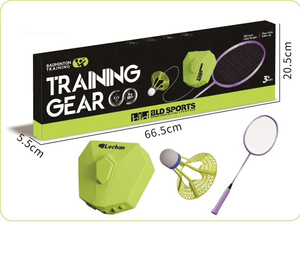 Badminton Rebound Racket Training Gear with Remote