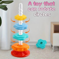 Rainbow Rotating Spin Stacking Tower