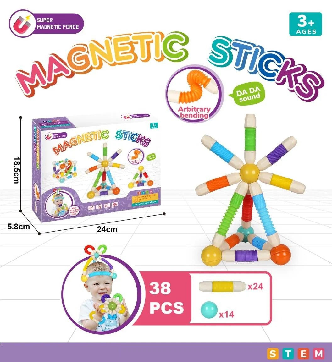 Pop Tube Magnetic Sticks Puzzle
