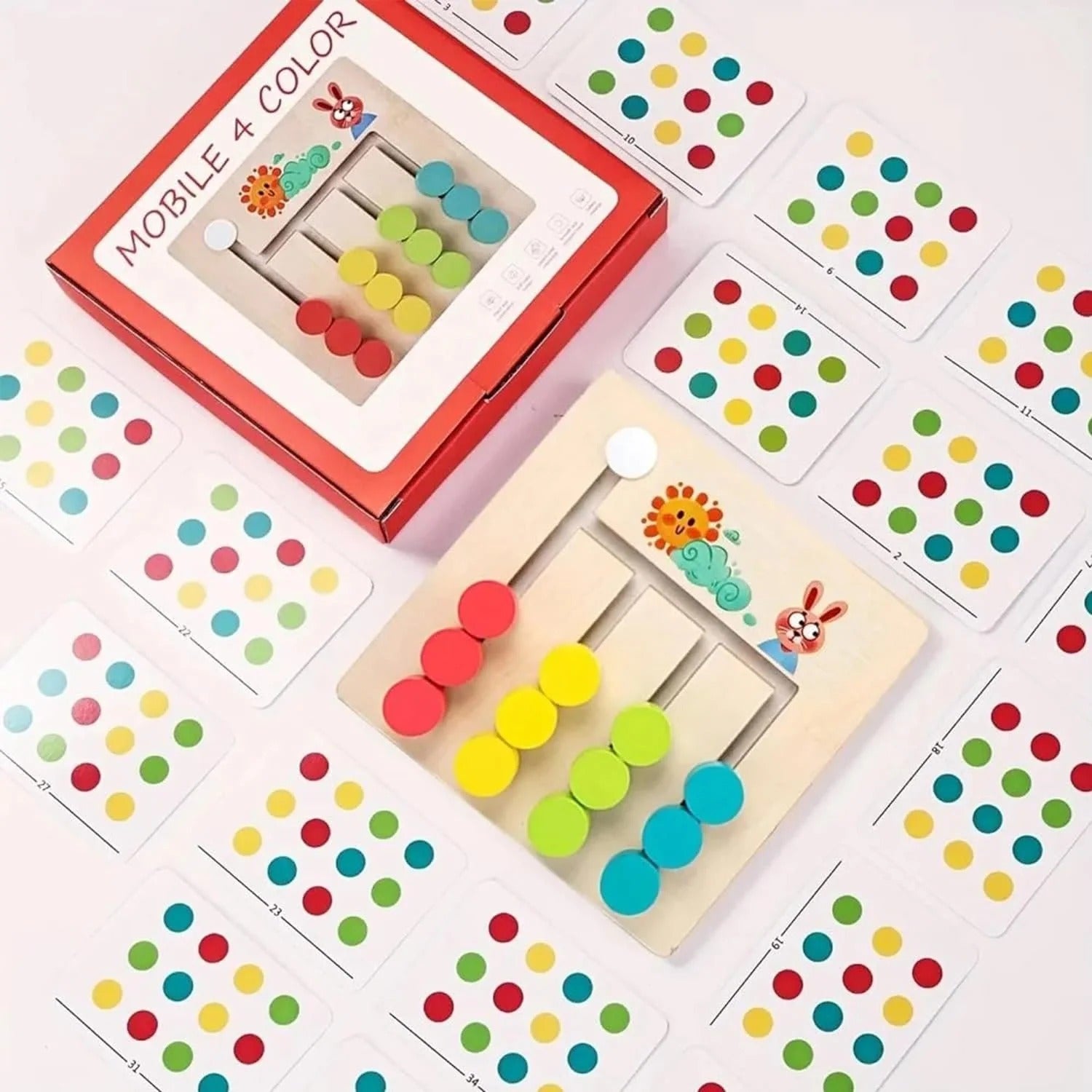 Small Wooden 4 Colour Logic Game