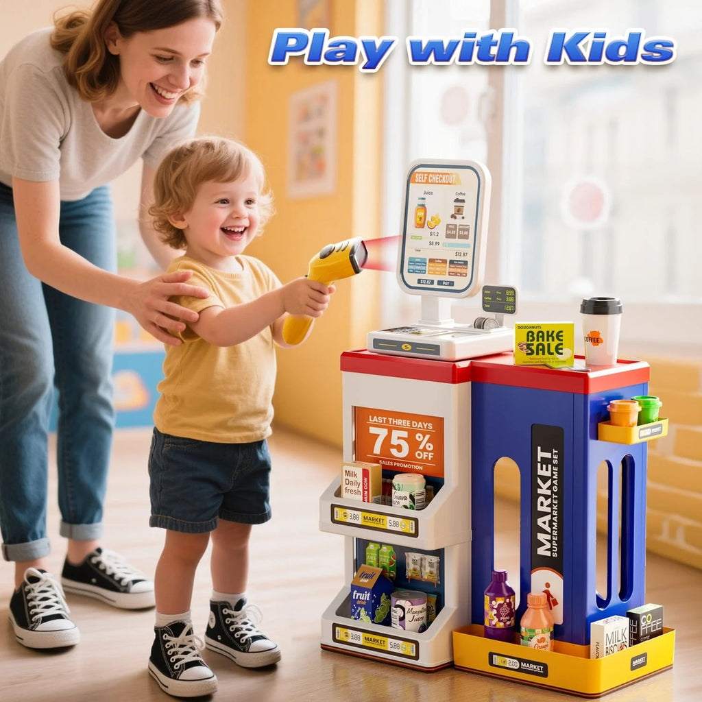 Pretend Play Realistic Shopping Fun Supermarket Set