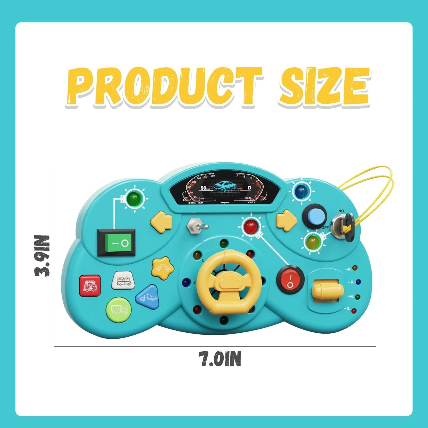 💡 Montessori Busy Board with LED Lights – Sensory Play for Little Thinkers!