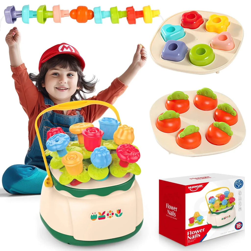 Flower Nails – Multifunctional Stacking & Shape Sorting Toy