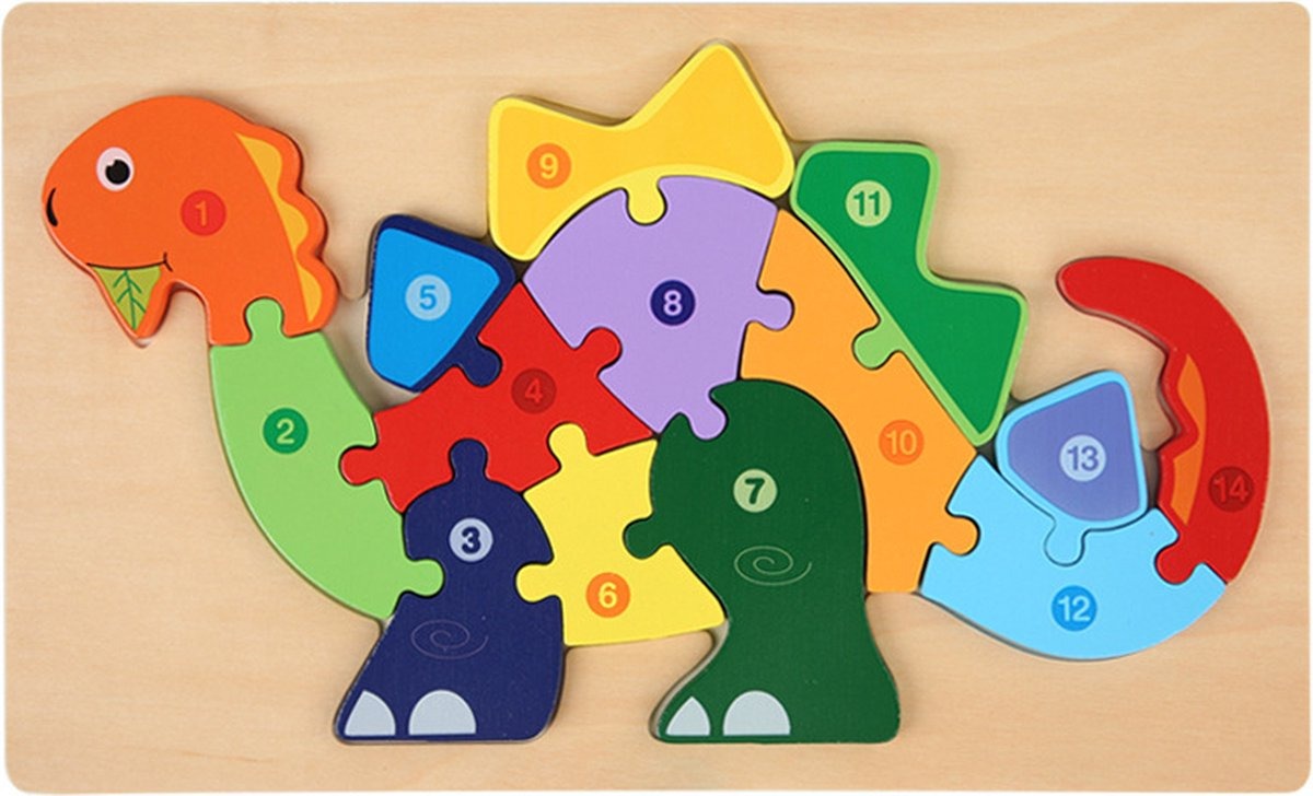 Wooden 3D Number & Sorting Puzzle 1 Piece (Assorted Designs)