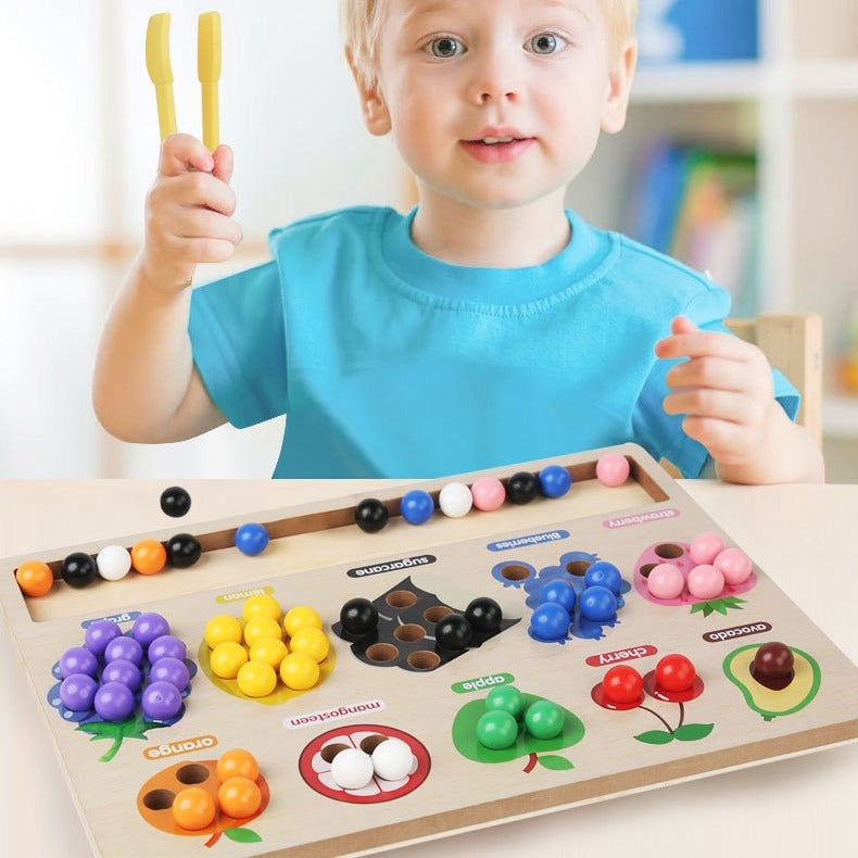 STEM Montessori Wooden Fruit Sorting Puzzle Board