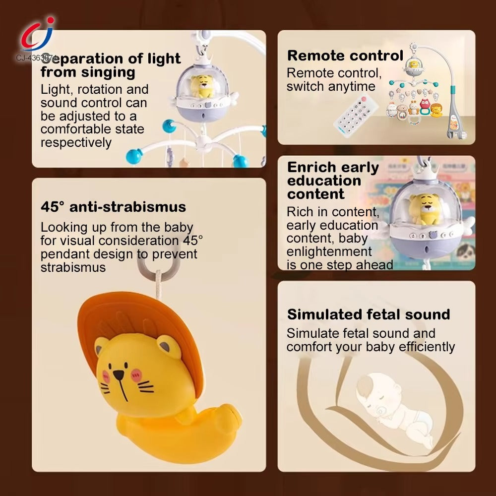 Remote Control Musical Baby Crib Mobile