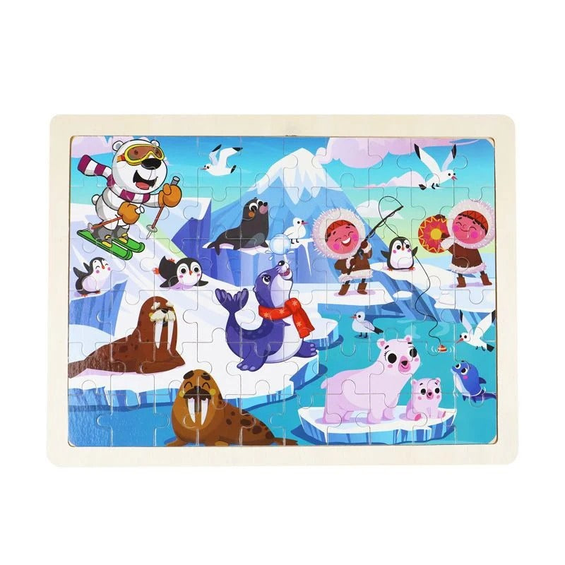 Wooden Large Scenery Sorting Puzzle 1 Piece (Assorted Design)