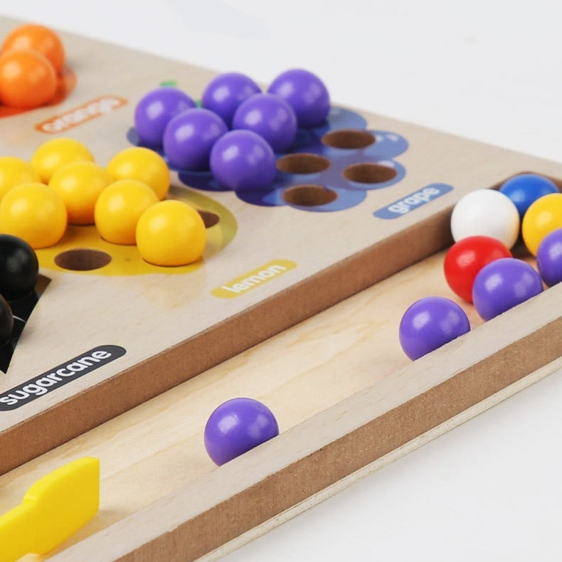 STEM Montessori Wooden Fruit Sorting Puzzle Board