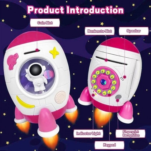 Space Rocket Piggy Bank