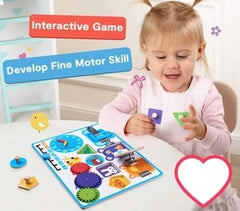 🟦 Wooden Shape Sensory Activity Busy Board