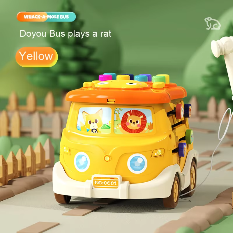 Musical Whack-a-Mole School Bus – Interactive Activity Toy
