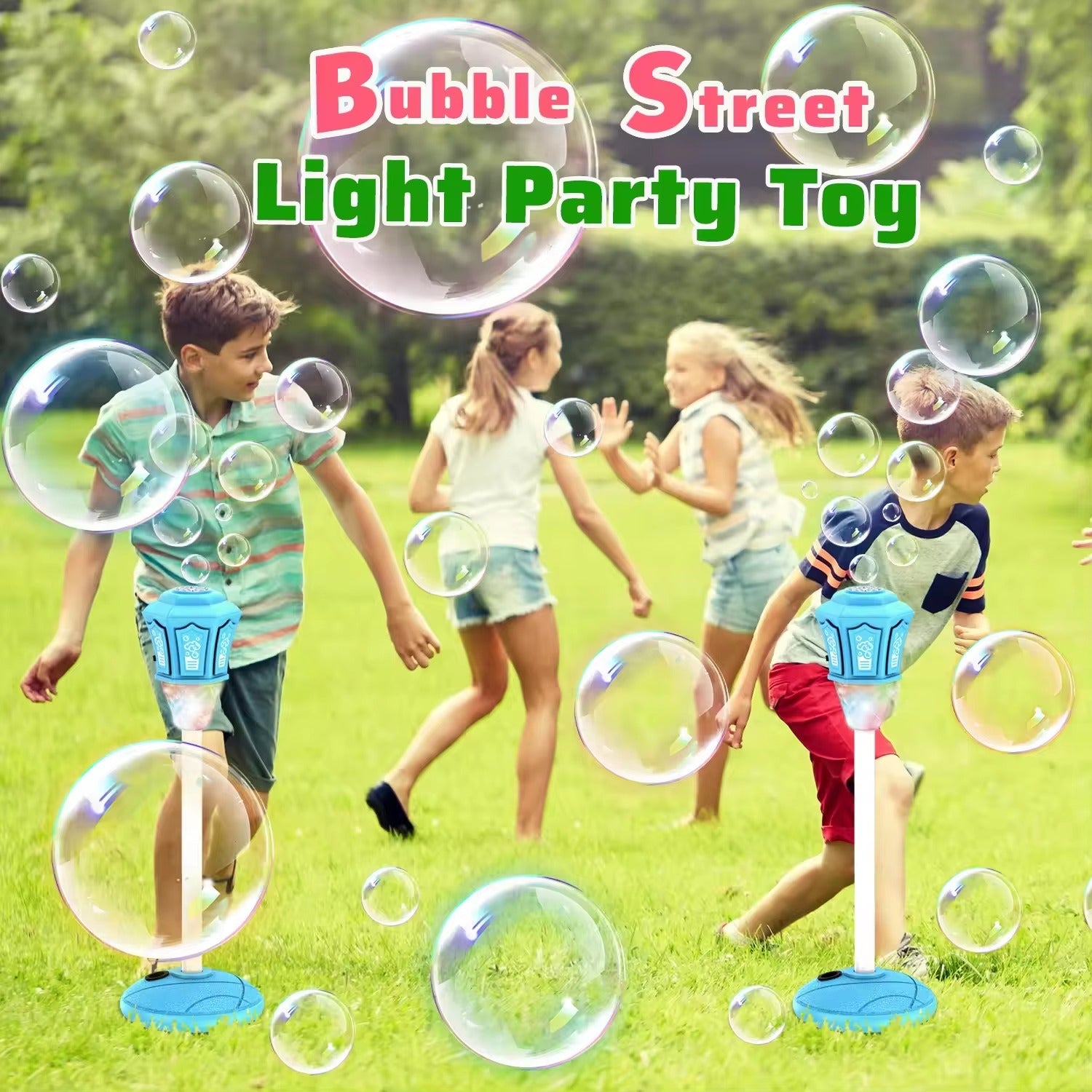 Bubble Torch Fun Garden Lamp Toy with LED Lights