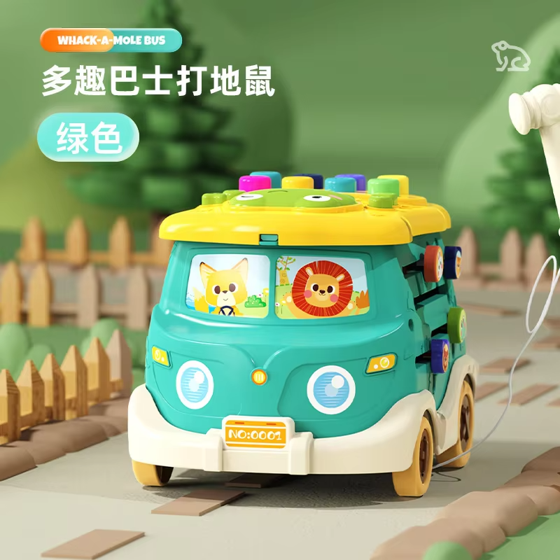 Musical Whack-a-Mole School Bus – Interactive Activity Toy