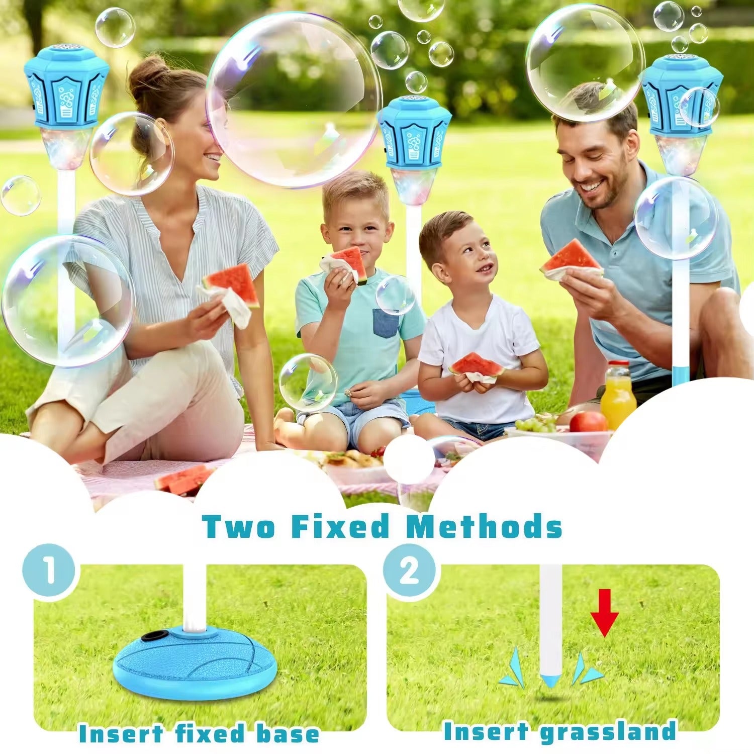 Bubble Torch Fun Garden Lamp Toy with LED Lights