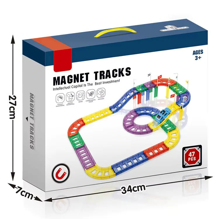 Magnetic Racing Track Set – 47 PCS