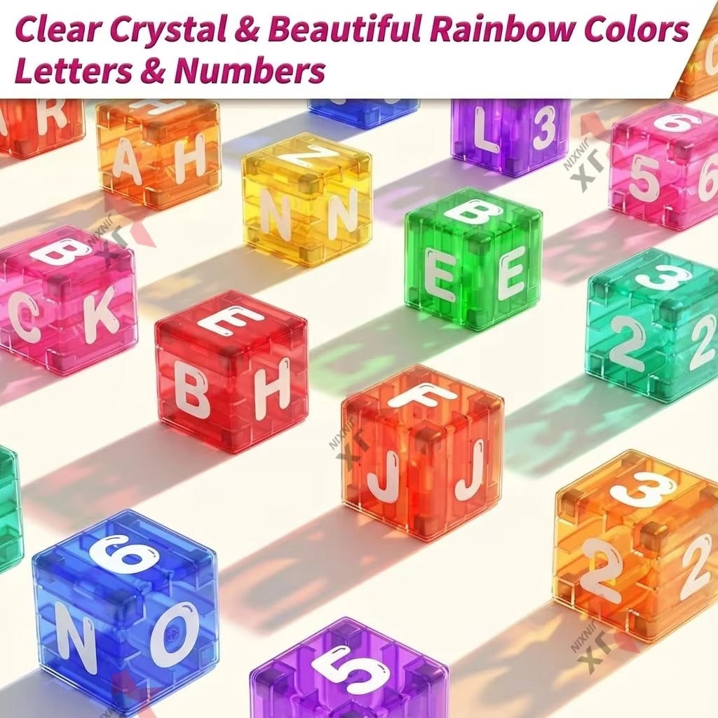 40 PCS Alphabet Mini Magnetic Building Blocks