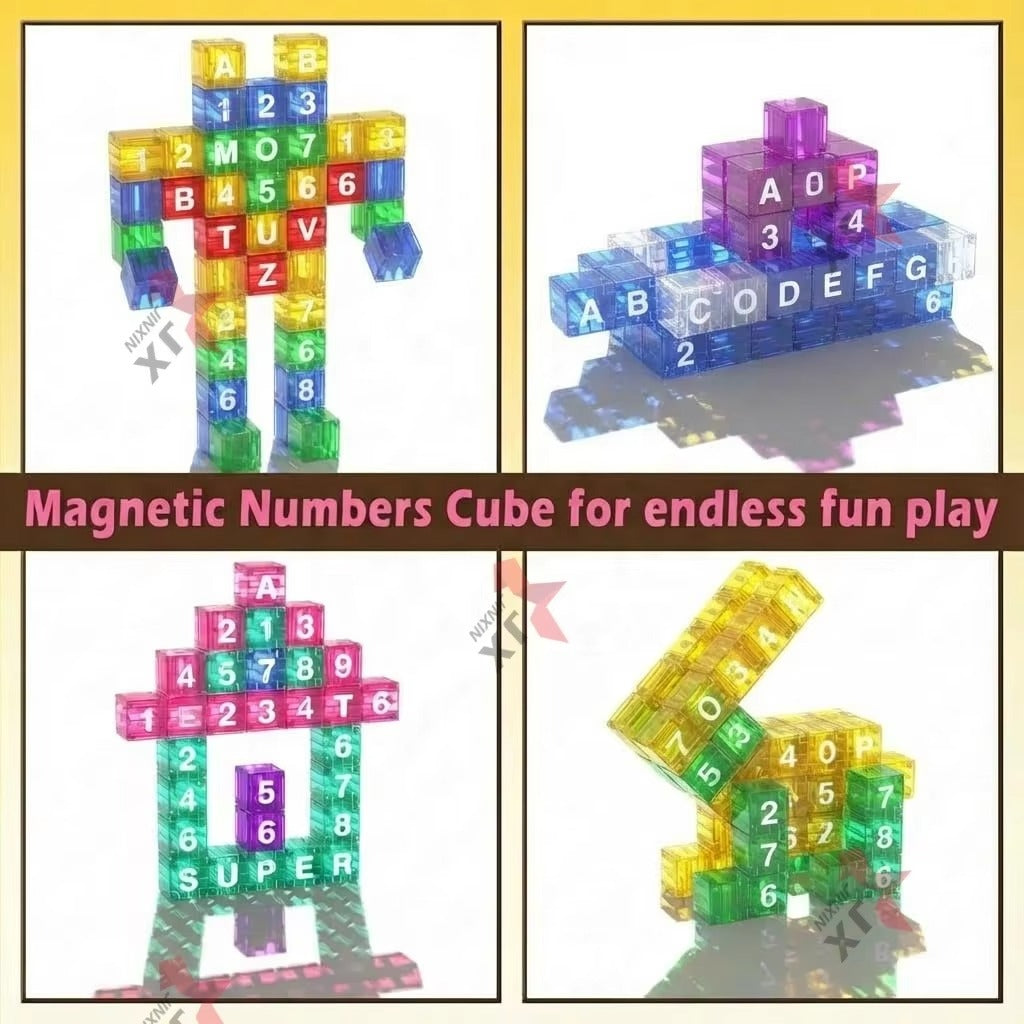 40 PCS Alphabet Mini Magnetic Building Blocks