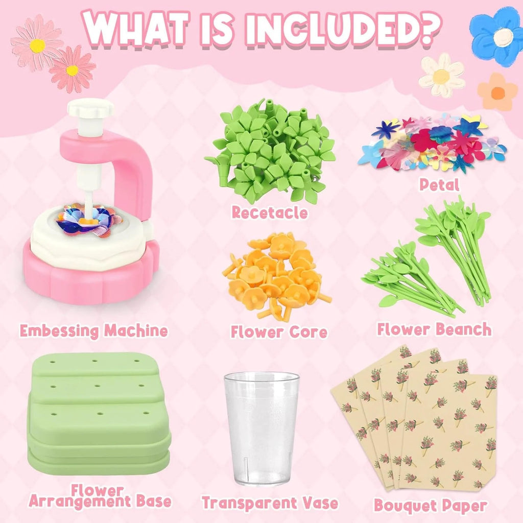 DIY Flower Craft Fabric Bouquet Making Spinning Machine Set
