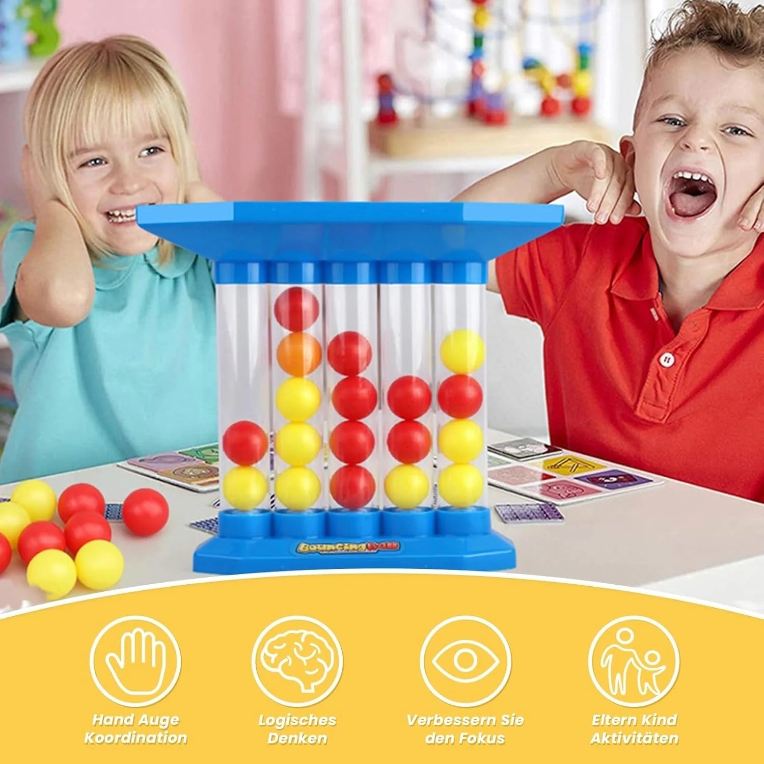 Bouncing Connect Four – The Classic Strategy Game with a Bouncy Twist!