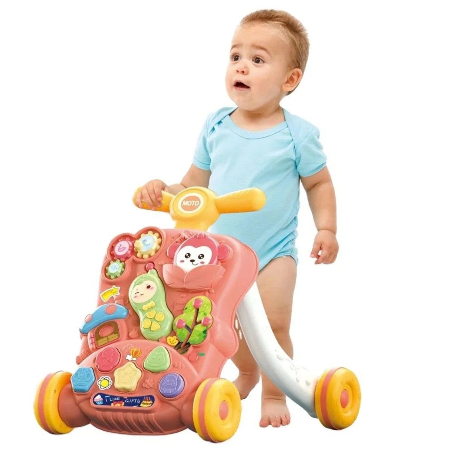 Multi-Activity Baby Walker with Interactive Learning Panel