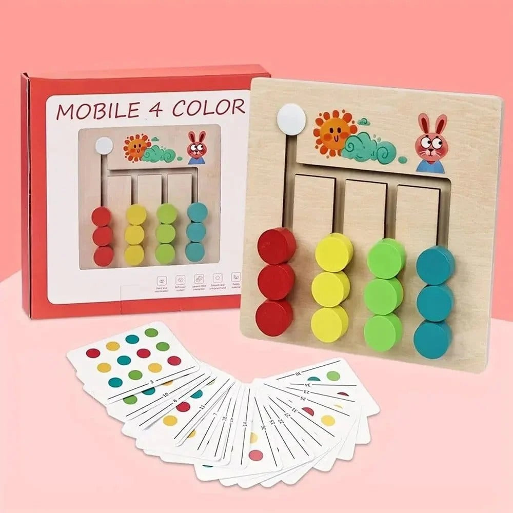 Small Wooden 4 Colour Logic Game