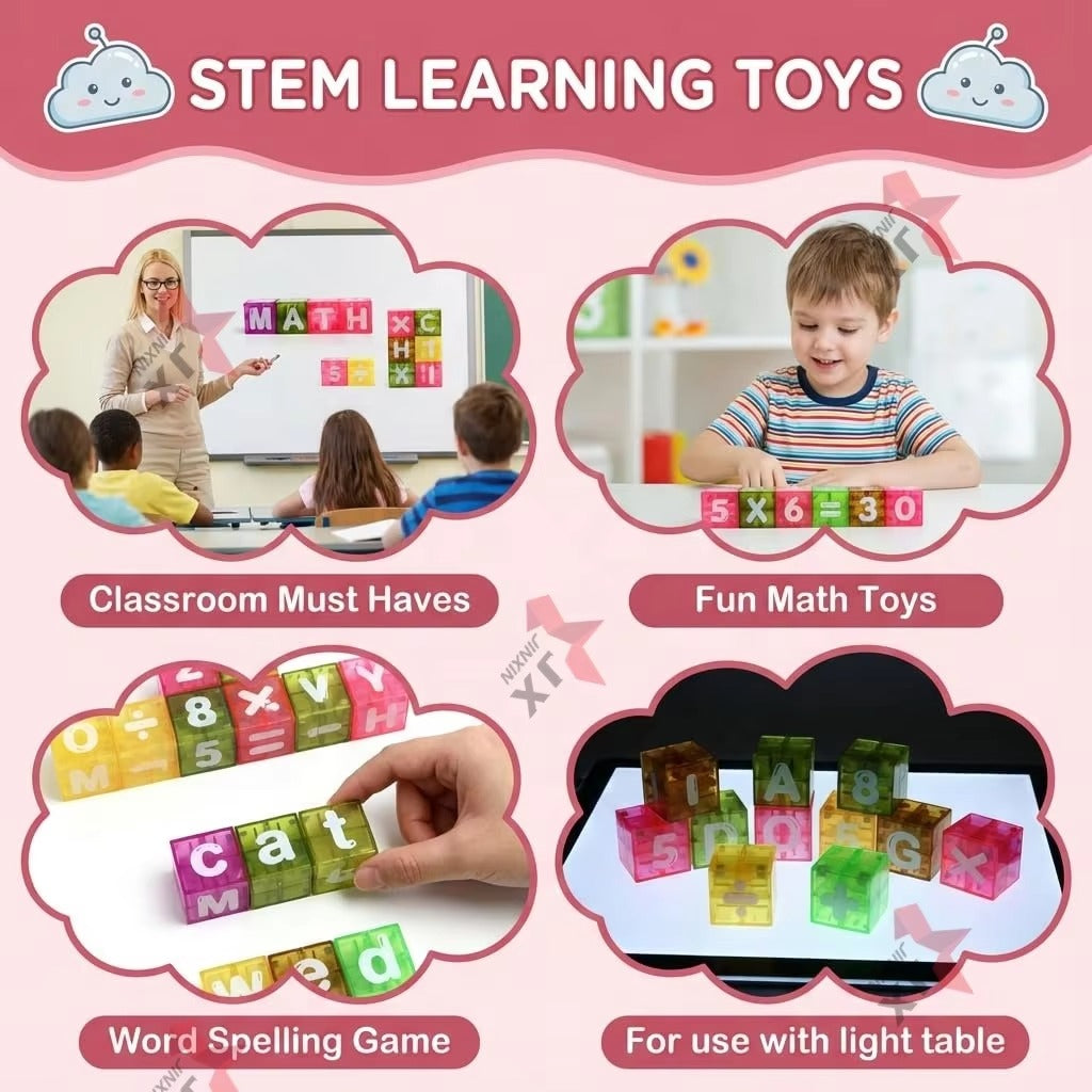 40 PCS Alphabet Mini Magnetic Building Blocks
