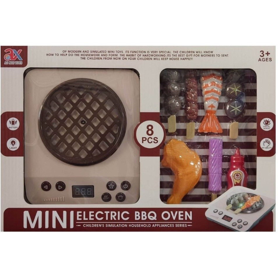 Mini Electric BBQ Oven Playset – 8 Pcs