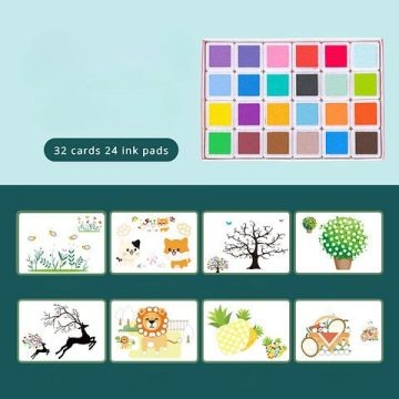 🎨 Finger Paints & Doodle Art Book Set – 24 Colors