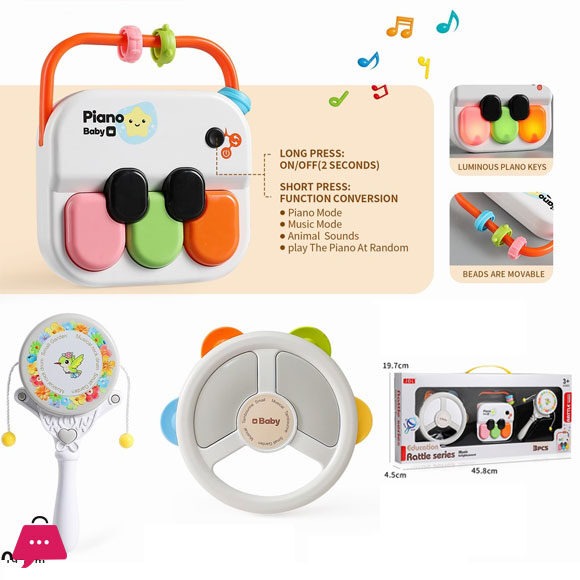 Baby Multifunctional Musical Rattle Piano Set