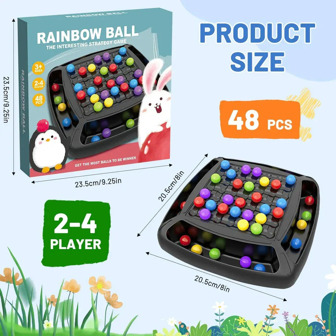 Intellectual Rainbow Chessboard Ball Game