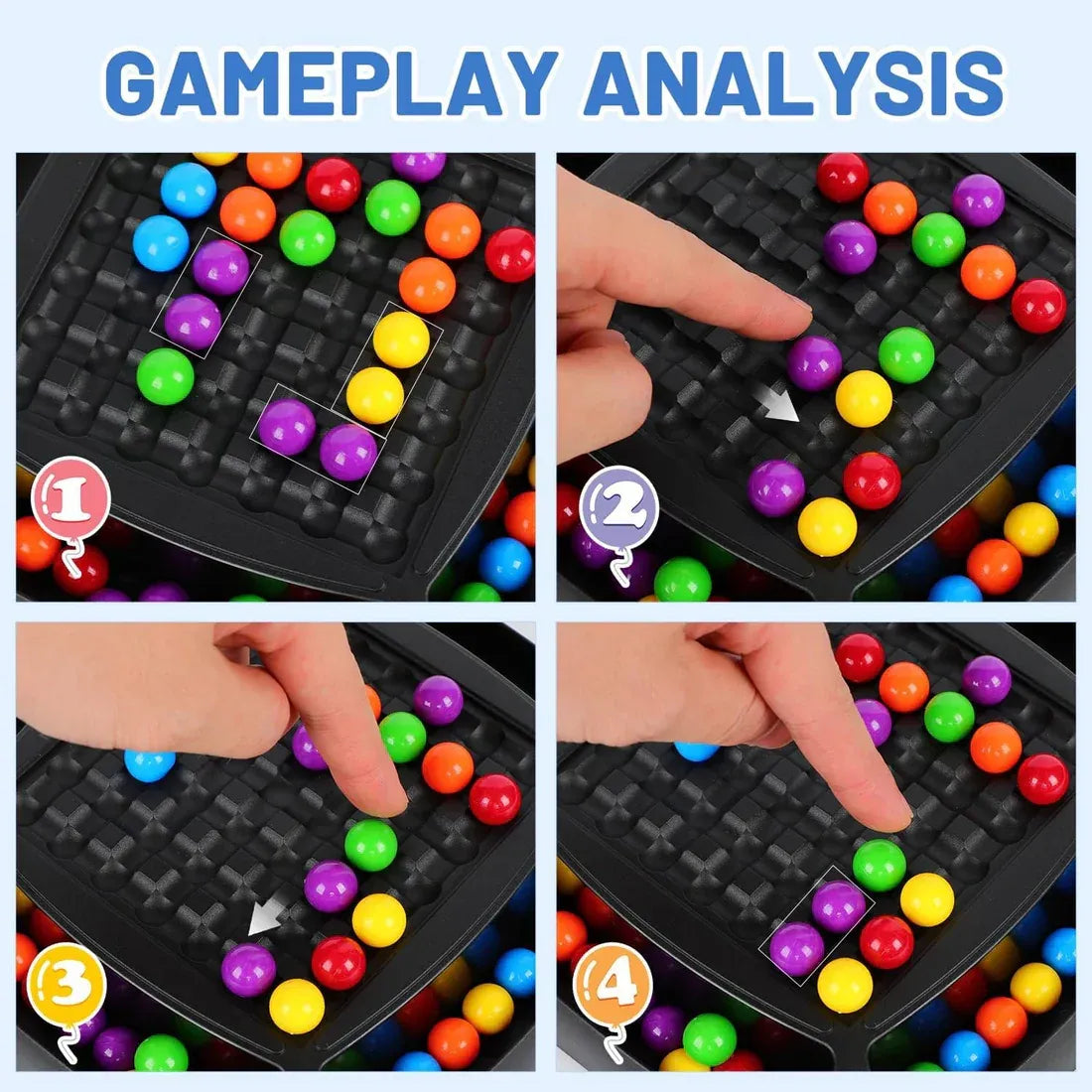 Intellectual Rainbow Chessboard Ball Game