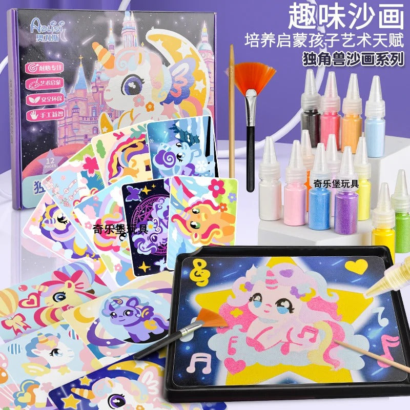 🦄 Magical Unicorn Sand Art Painting Kit – Create, Imagine & Sparkle!
