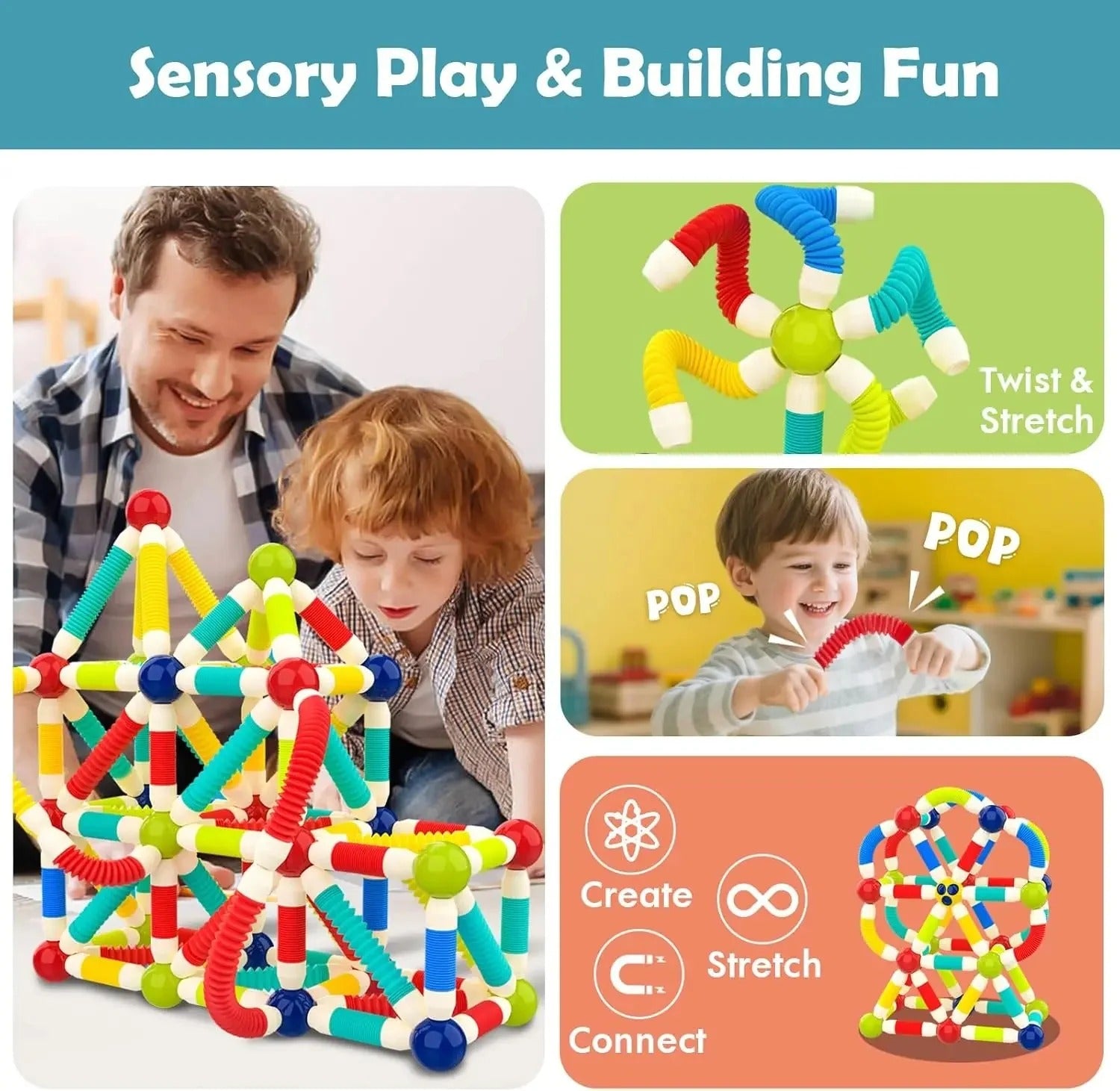Pop Tube Magnetic Sticks Puzzle