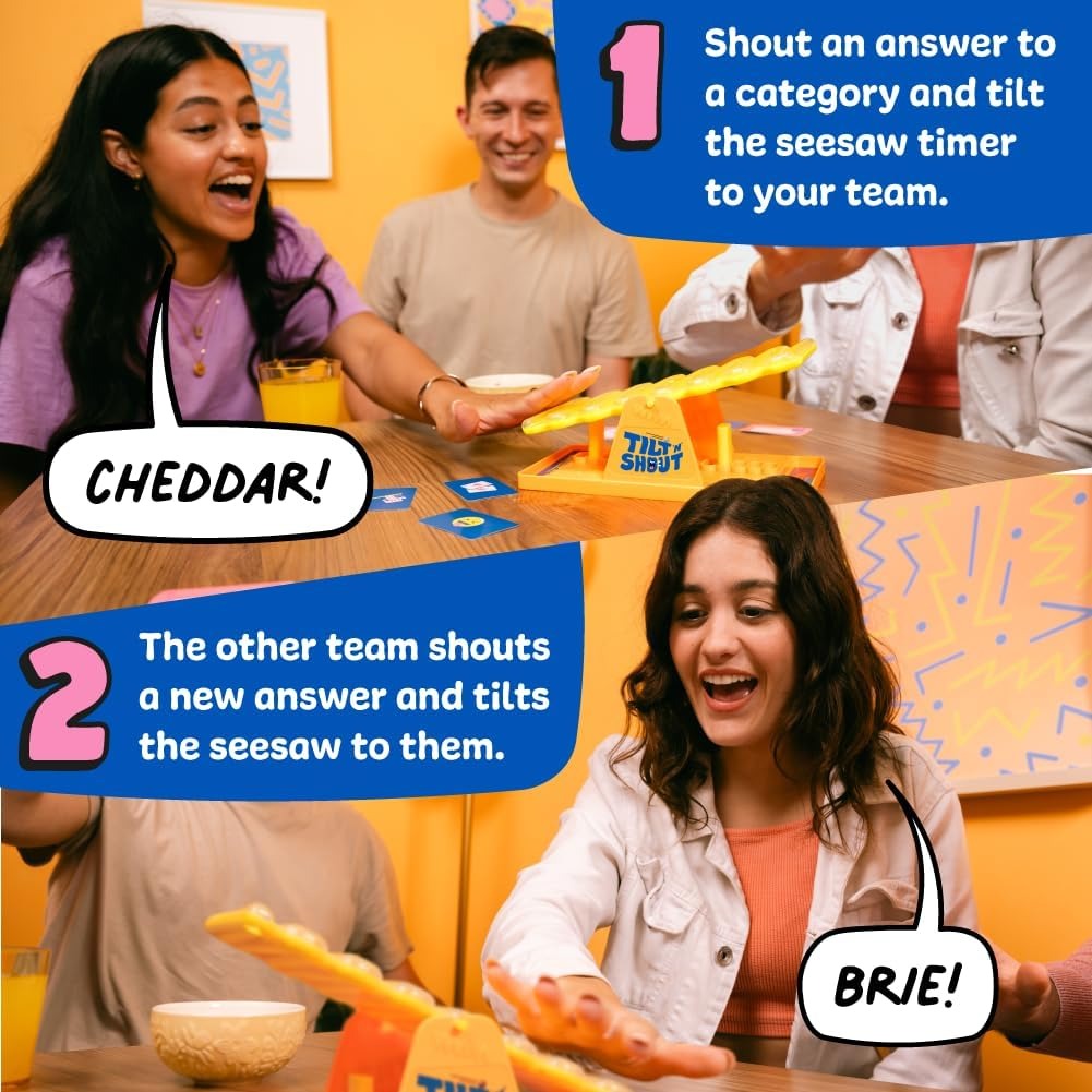 Tilt ’n’ Shout – Speedy Seesaw Family Board Game