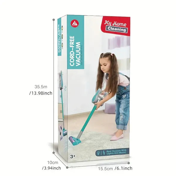 4-in-1 Blue Electronic Pretend Play Little Helper Vacuum