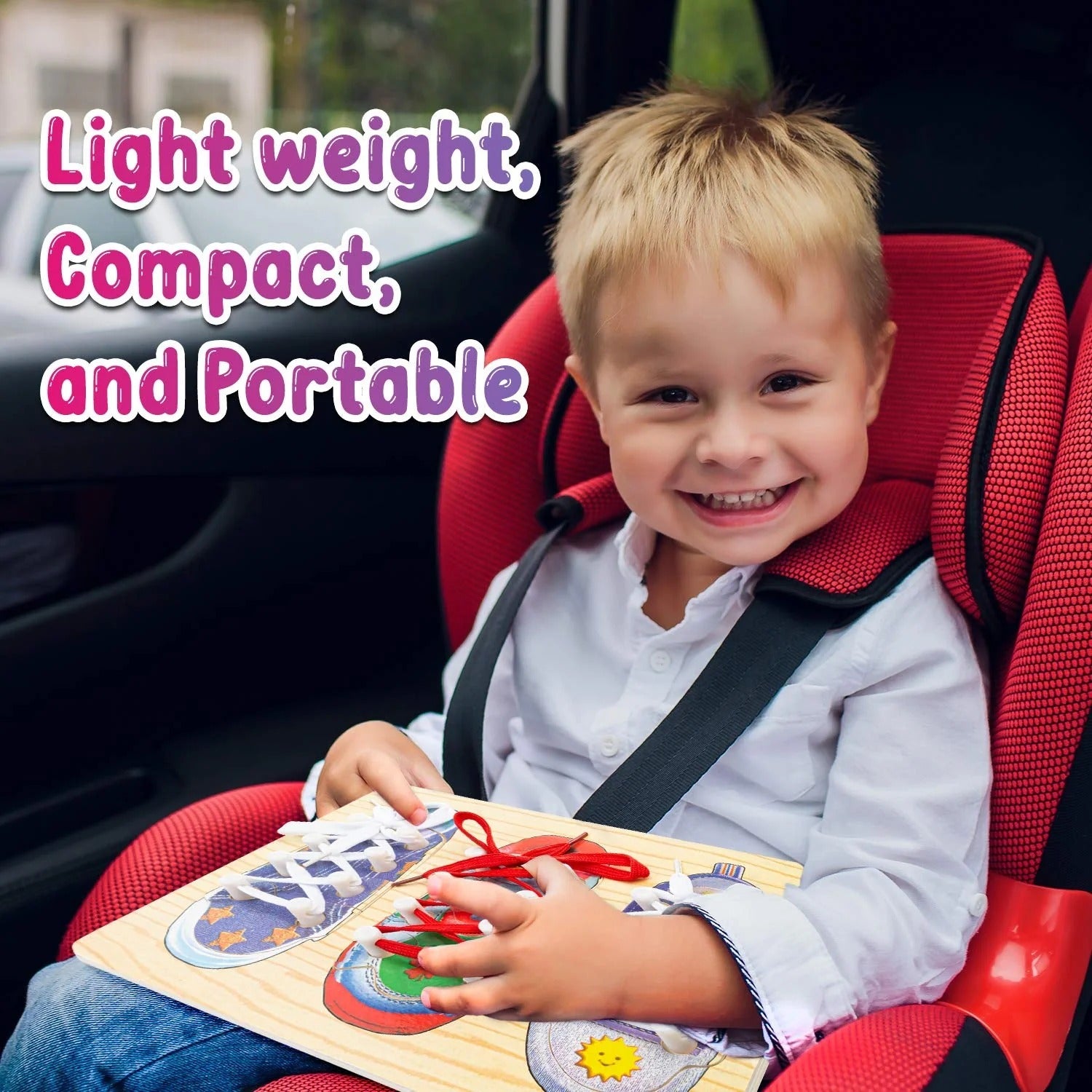 Wooden Shoe Lacing Learning Board