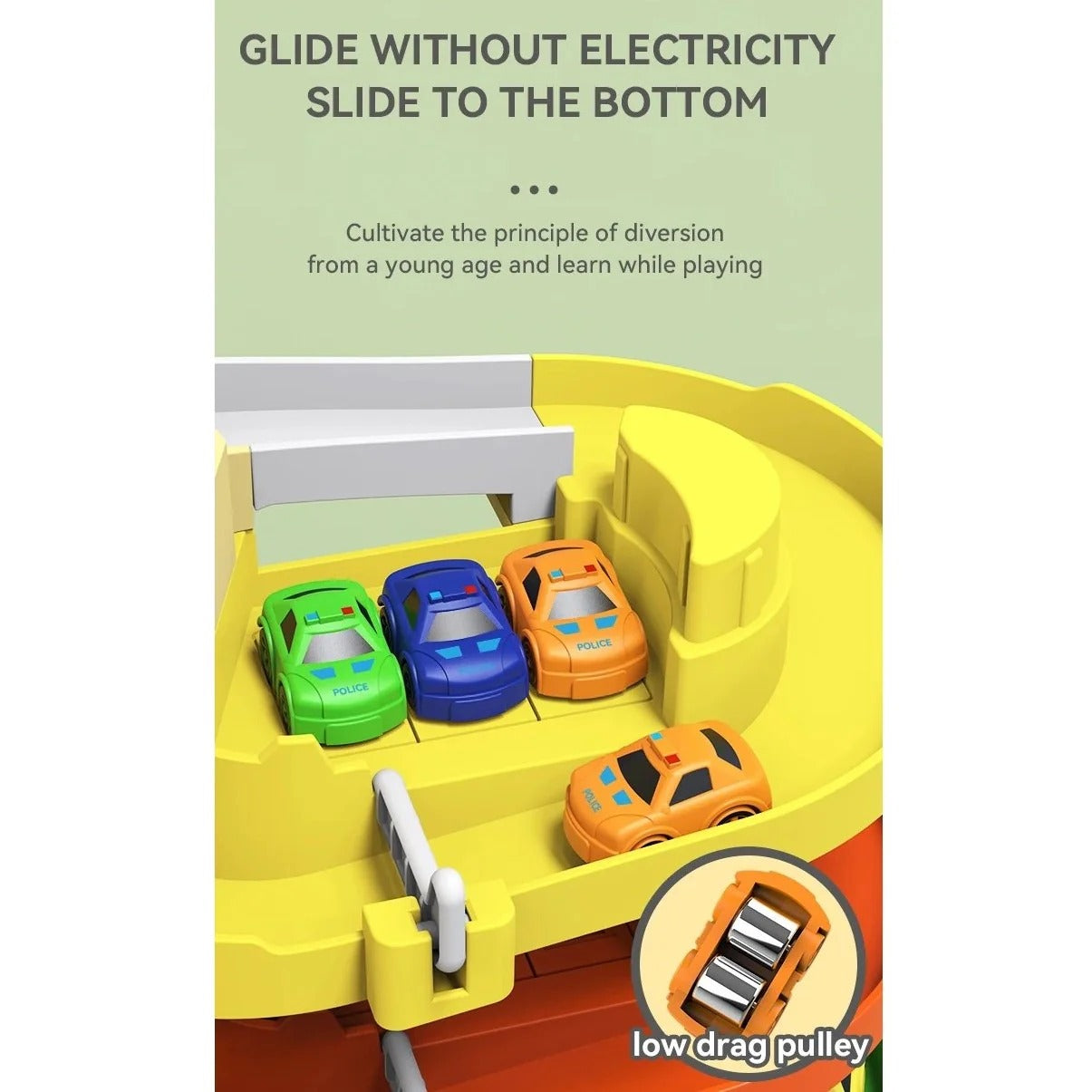 Multi-Level Parking Playset with Elevator, Tracks & Lights