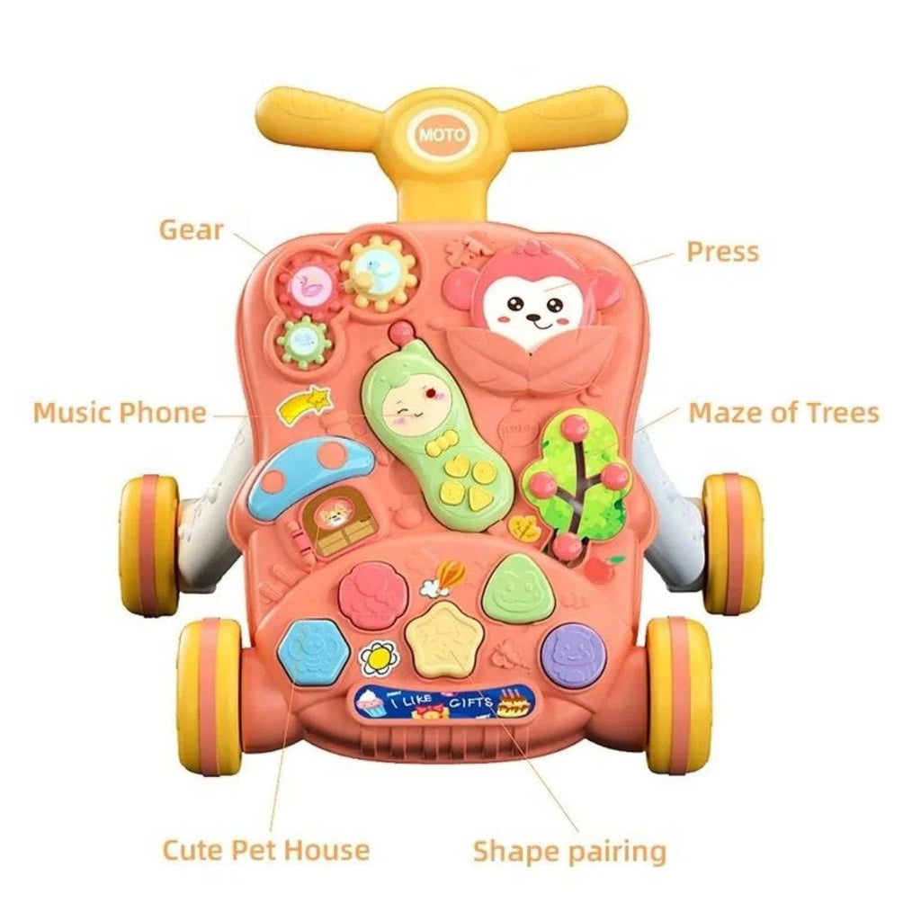 Multi-Activity Baby Walker with Interactive Learning Panel