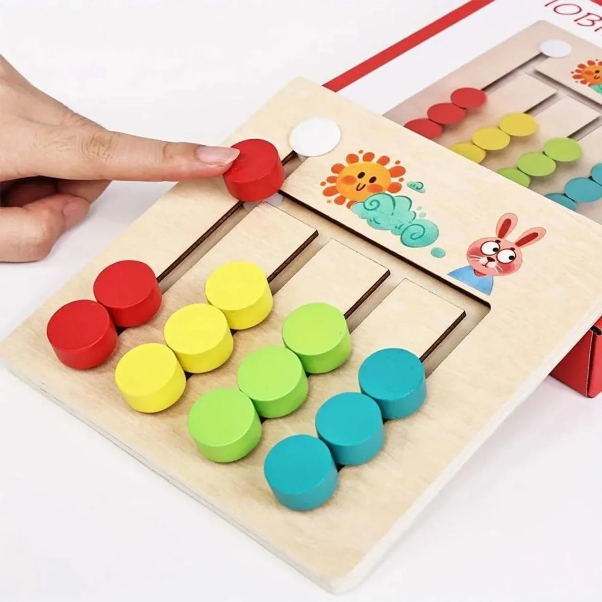 Small Wooden 4 Colour Logic Game