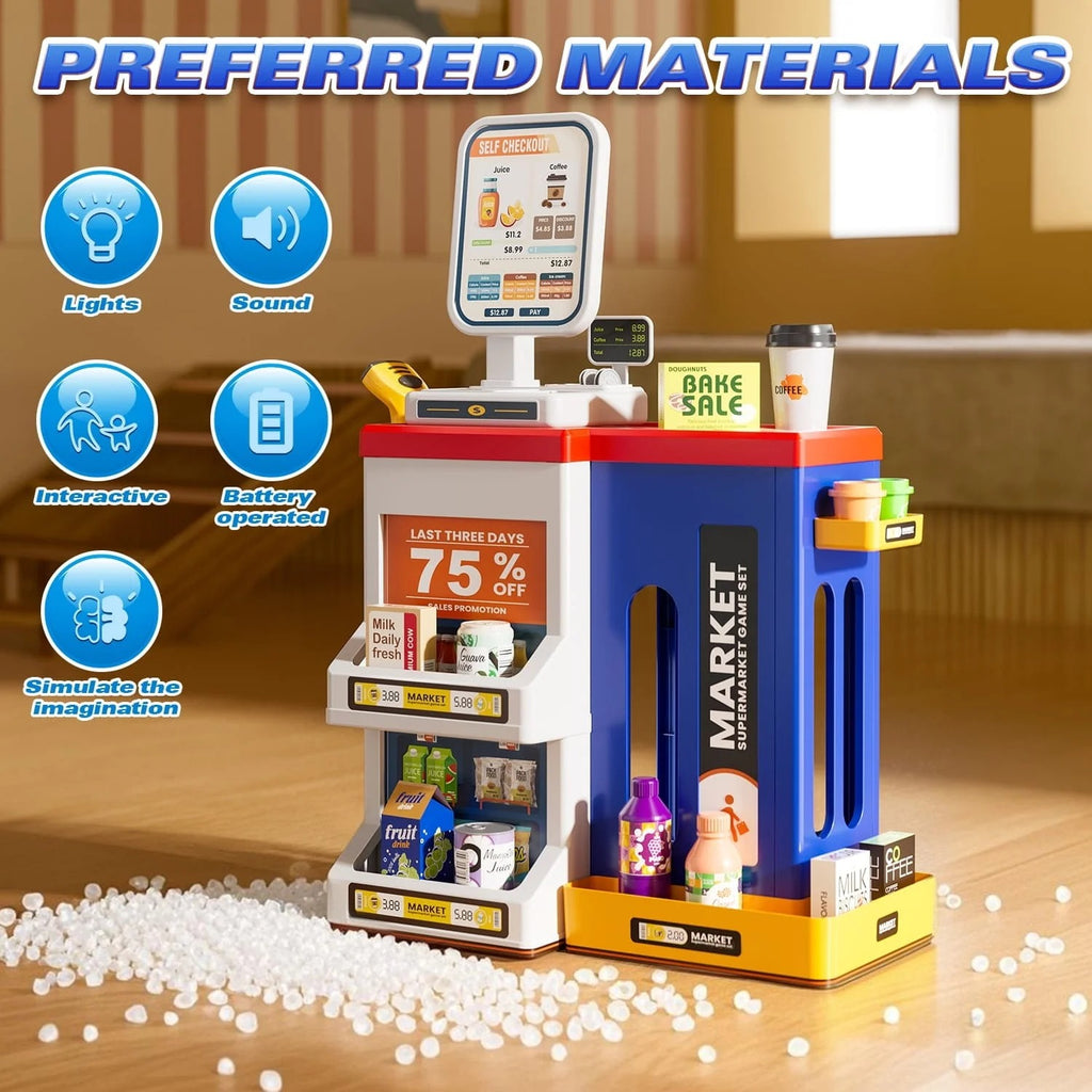 Pretend Play Realistic Shopping Fun Supermarket Set
