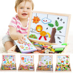 2-in-1 Montessori Magnetic Puzzle Drawing Board - image 6