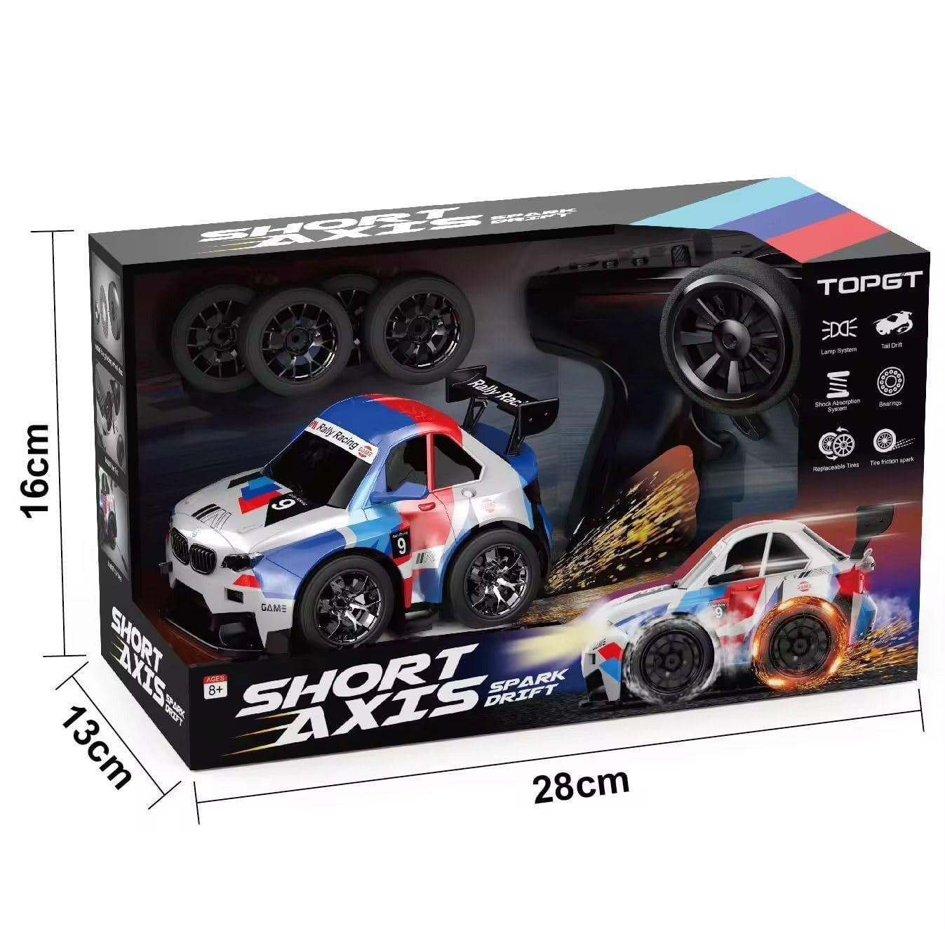Short Axis Spark Drift RC Car