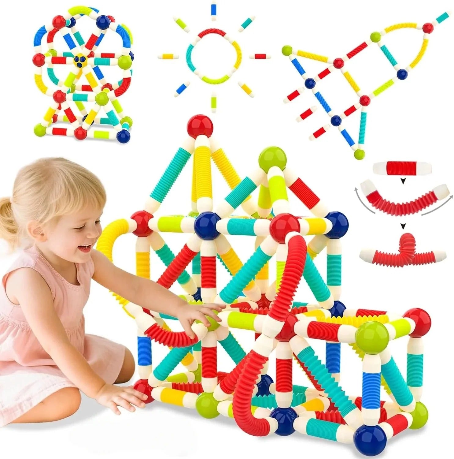 Pop Tube Magnetic Sticks Puzzle