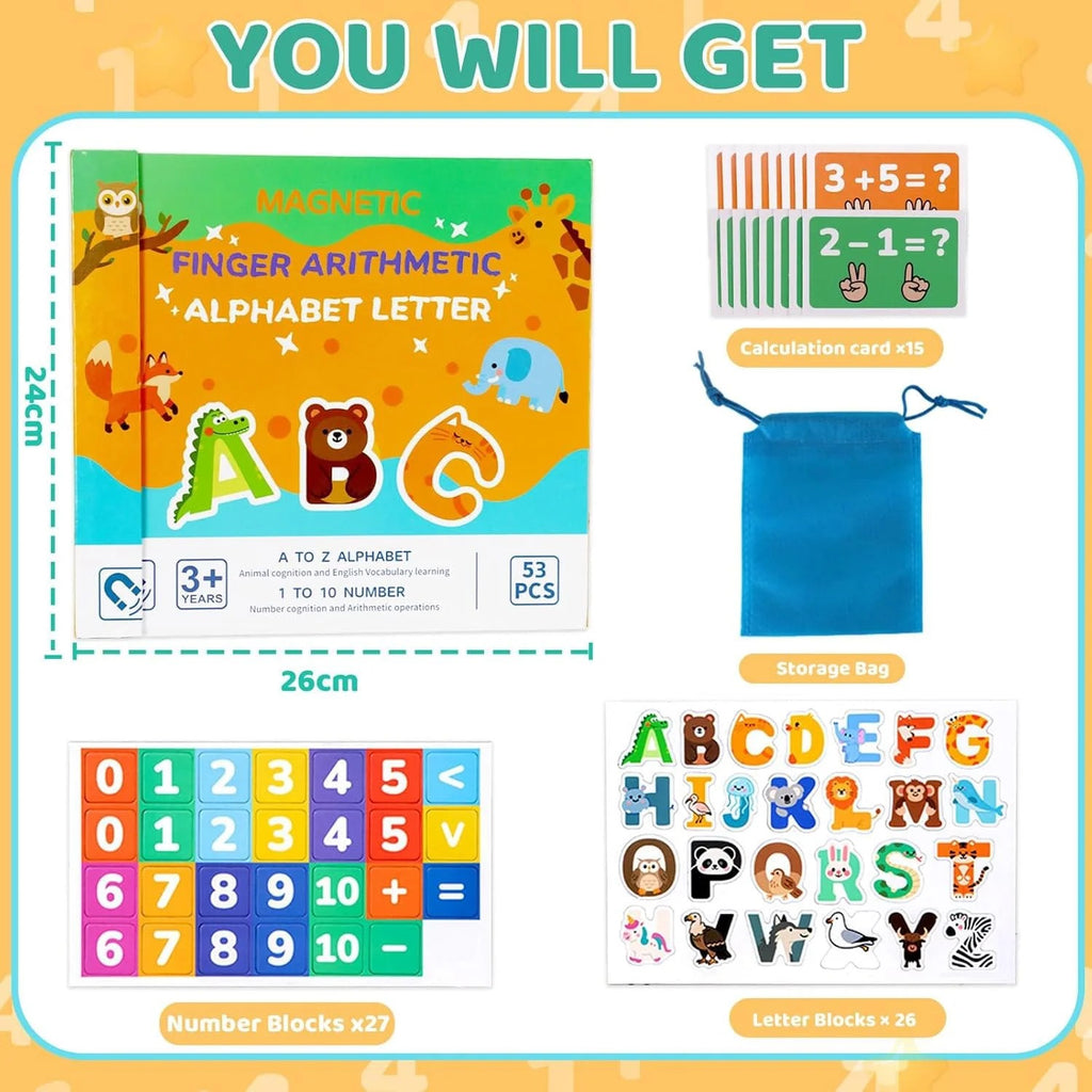 Study 2-in-1 Letter & Number Magnetic Board Book