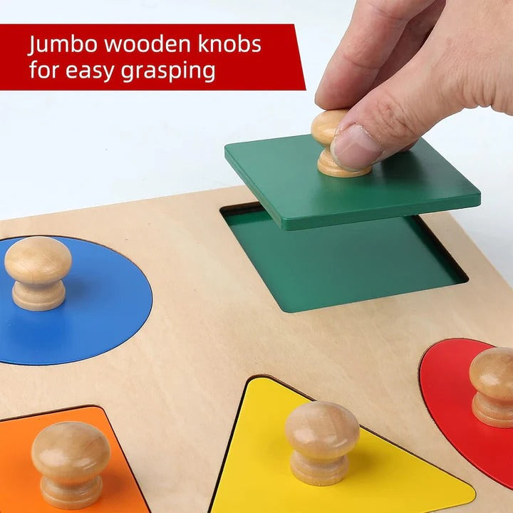 Wooden Sorting Knob Board